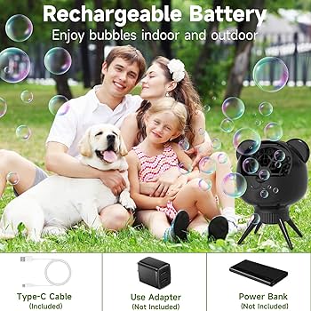 バブルスマッシャー　 Amazon.com: Bubble Machine for Toddlers Kids, 18 Wands 500ml